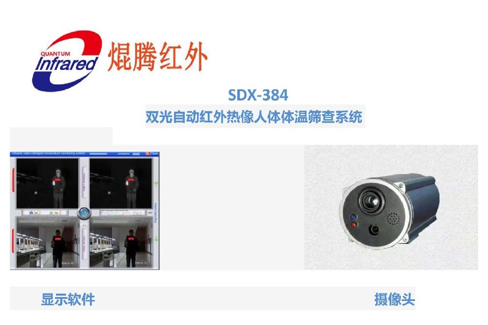 SDX‐384 双光自动红外热像人体体温筛查系统